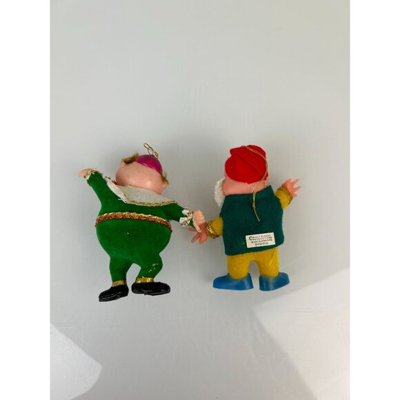 Walt Disney Productions Tweedle Dee / Dum & Bashful Dwarf Christmas Ornament VTG - Picture 9 of 12